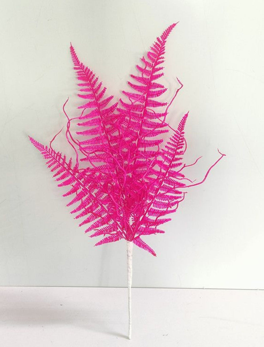 Fluorescent Hot Pink Plastic Fern Wig Spray - Greenery Market85307 - FU