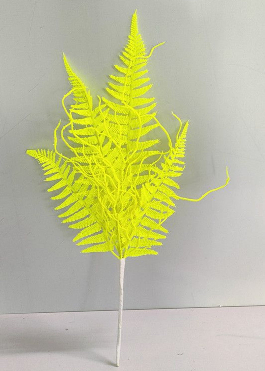 Fluorescent Yellow Plastic Fern Spray - Greenery Market85307 - YEL