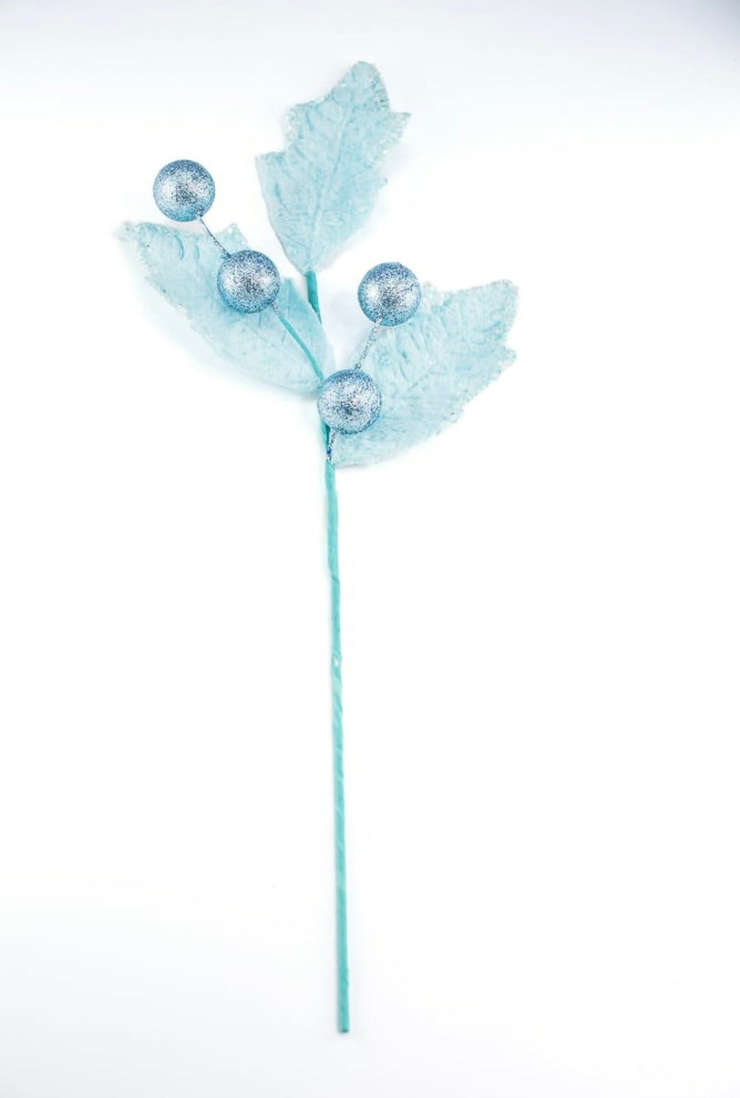 Frosty blue velvet holly berry spray - Greenery Marketartificial flowers86031BL