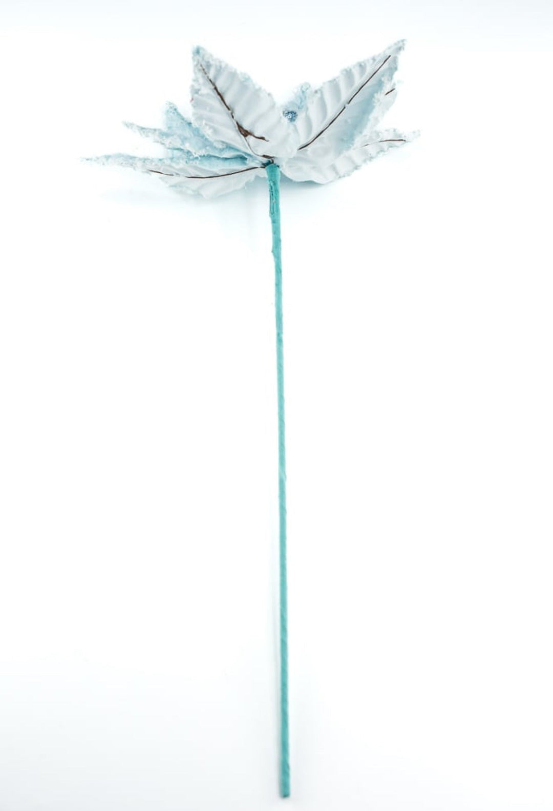 Frosty blue velvet poinsettia - Greenery Marketartificial flowers86030BL