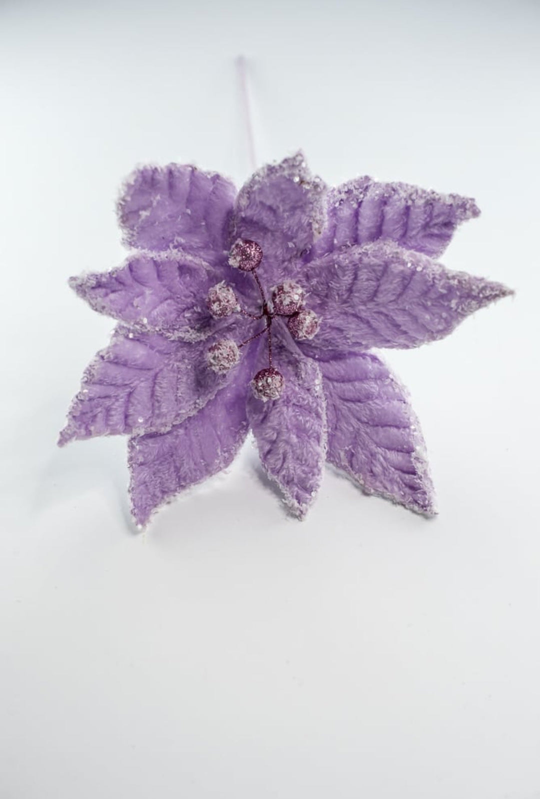 Frosty purple cake poinsettia - Greenery Marketartificial flowers86030PU