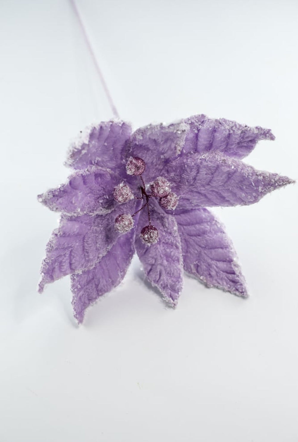 Frosty purple cake poinsettia - Greenery Marketartificial flowers86030PU