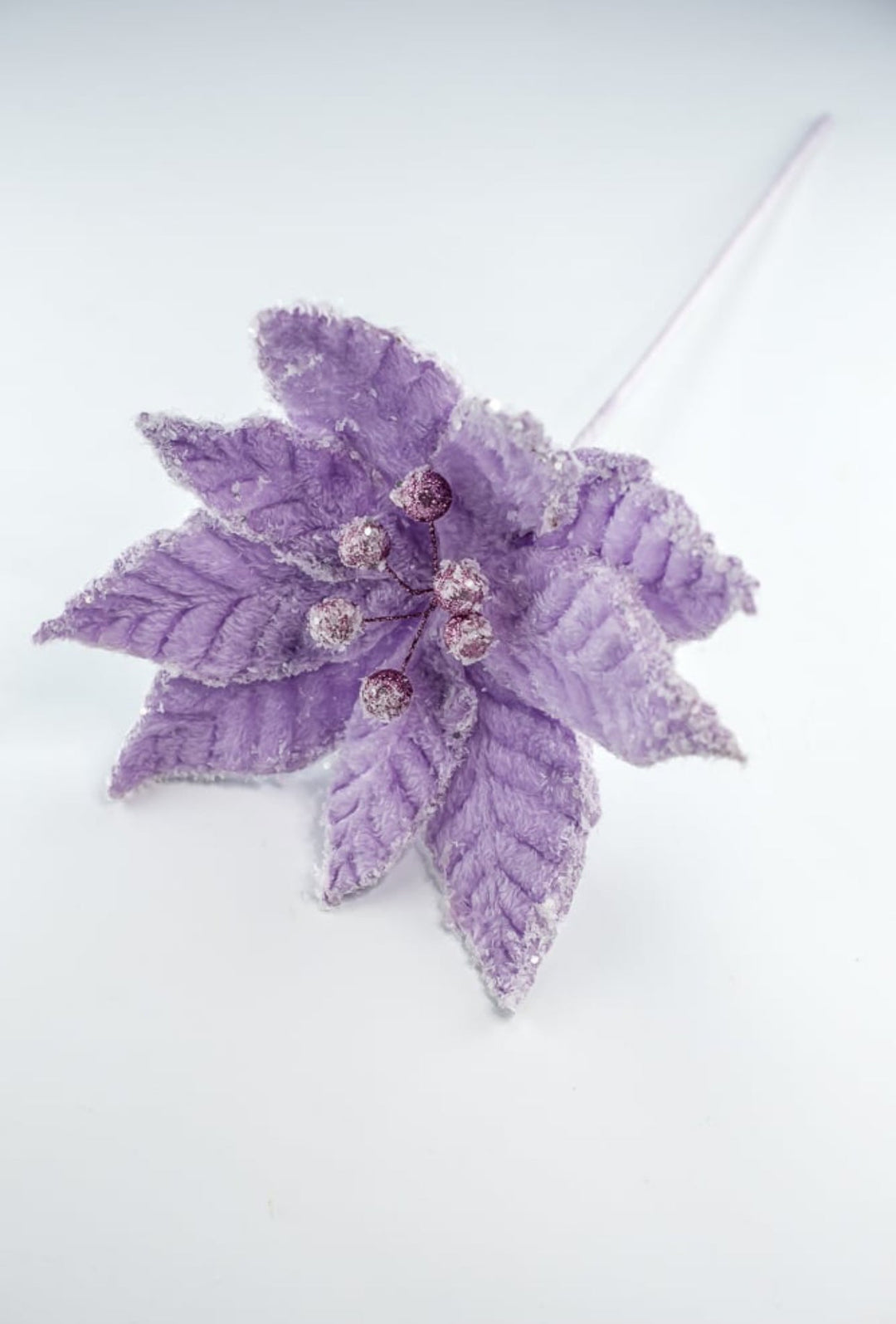 Frosty purple cake poinsettia - Greenery Marketartificial flowers86030PU