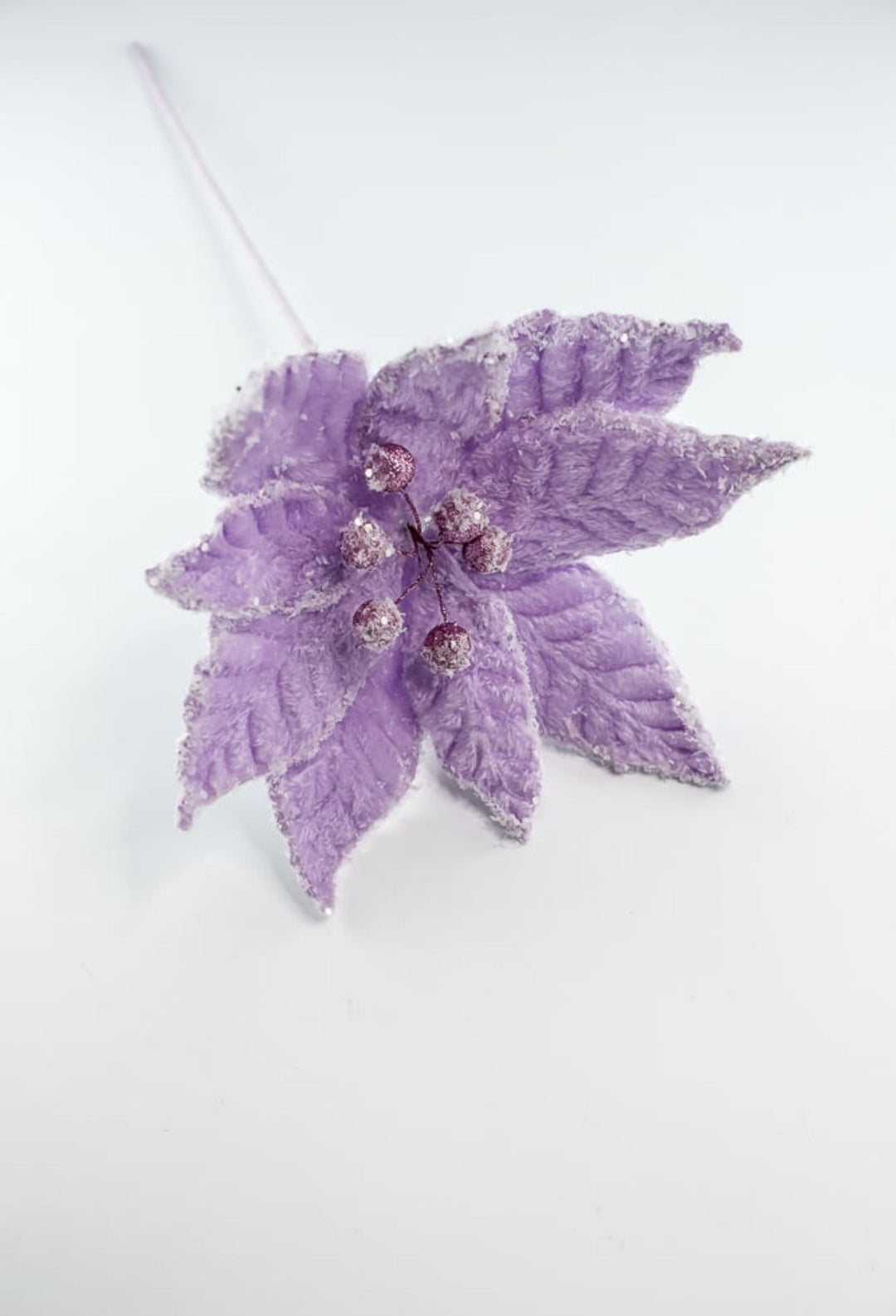 Frosty purple cake poinsettia - Greenery Marketartificial flowers86030PU