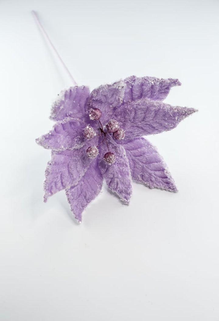 Frosty purple cake poinsettia - Greenery Marketartificial flowers86030PU