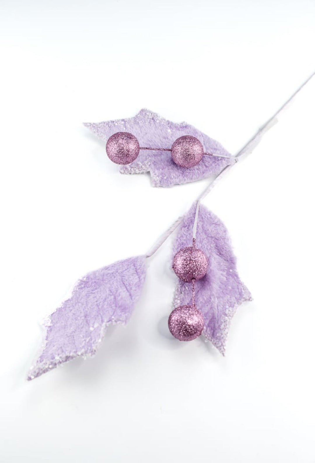 Frosty purple velvet holly berry spray - Greenery Marketartificial flowers86031PU