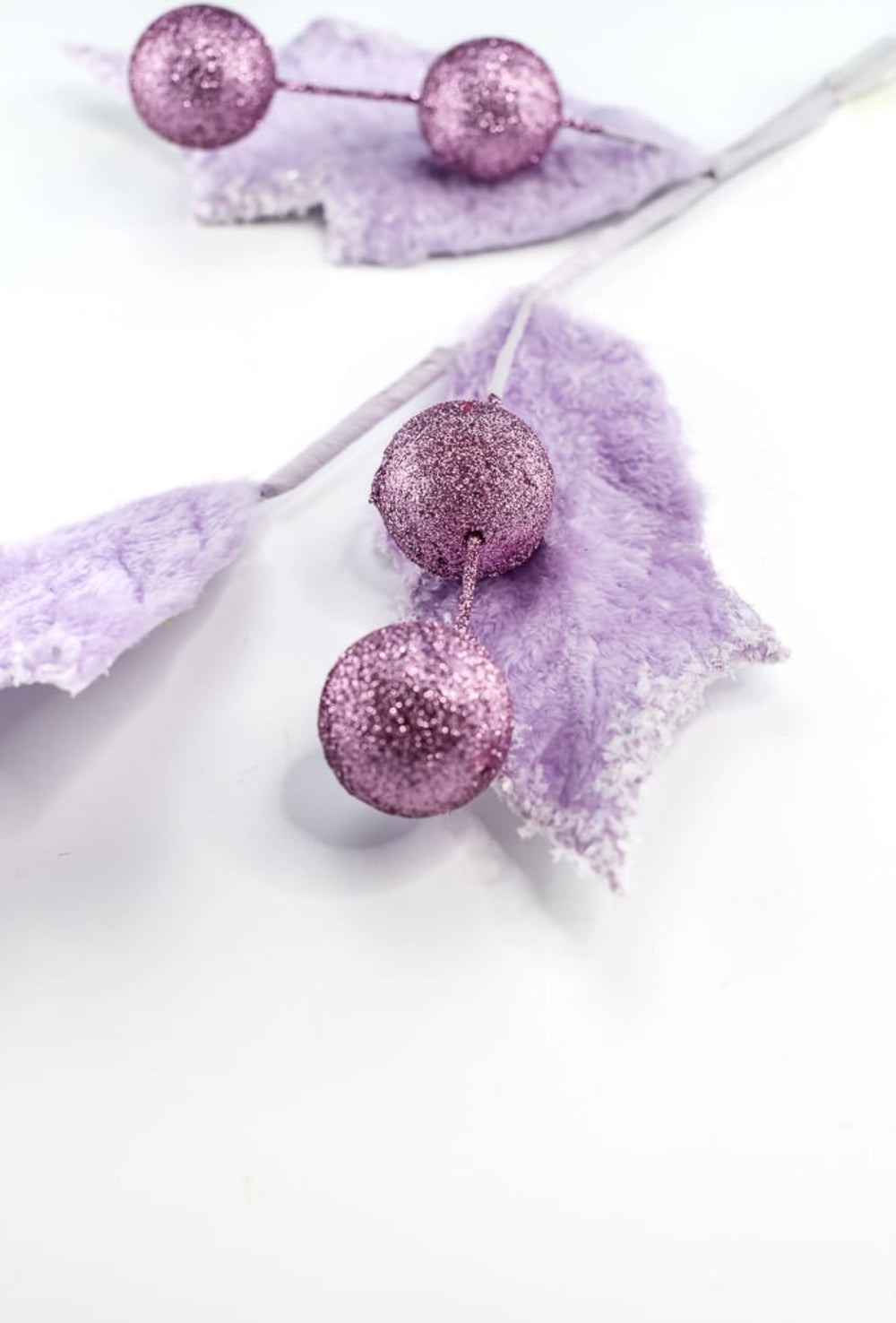 Frosty purple velvet holly berry spray - Greenery Marketartificial flowers86031PU