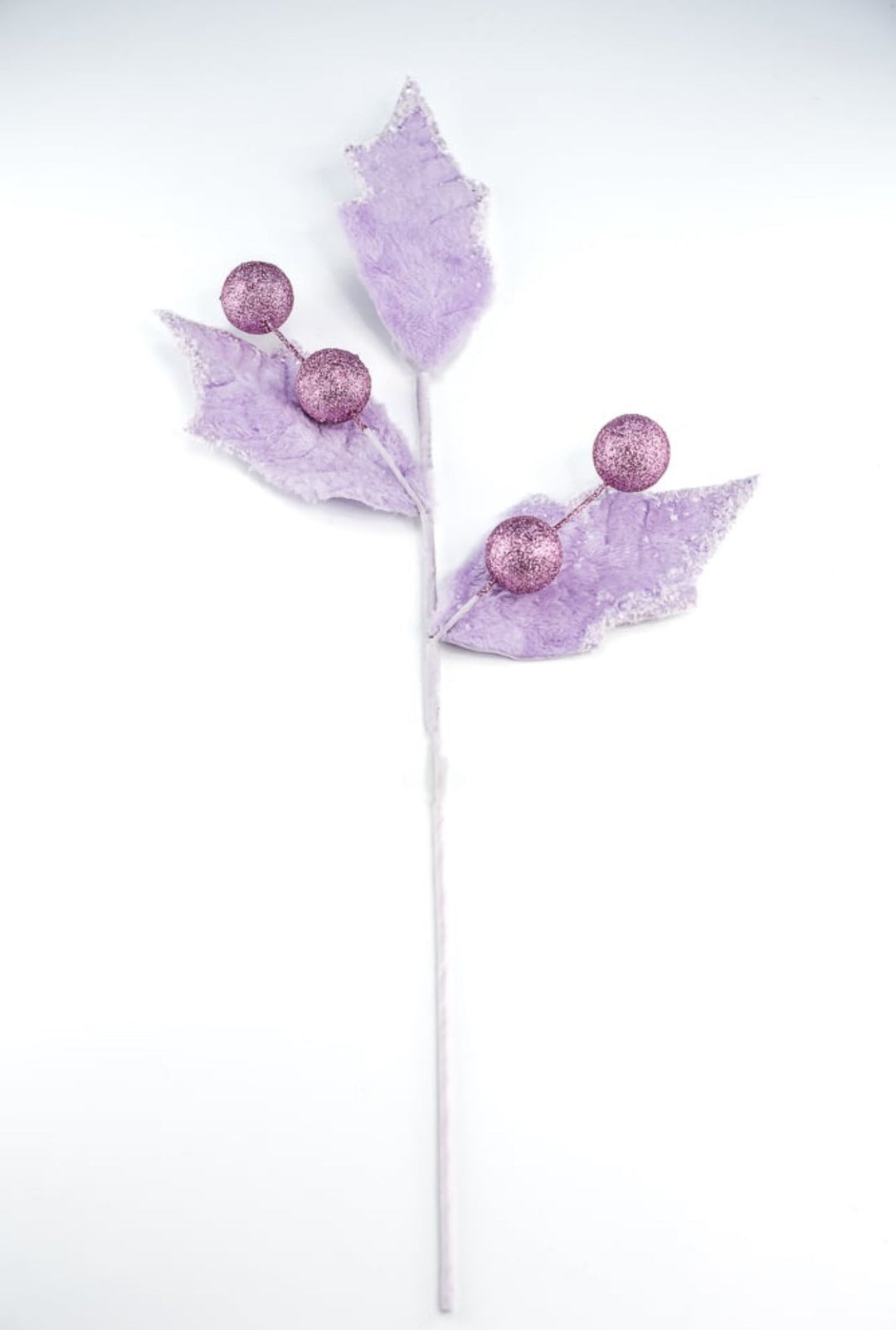 Frosty purple velvet holly berry spray - Greenery Marketartificial flowers86031PU