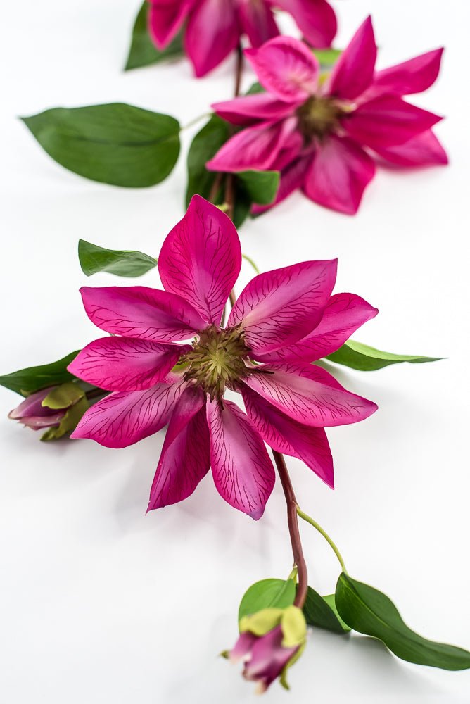Fuchsia Natural Touch Clematis Spray - Greenery Market210210
