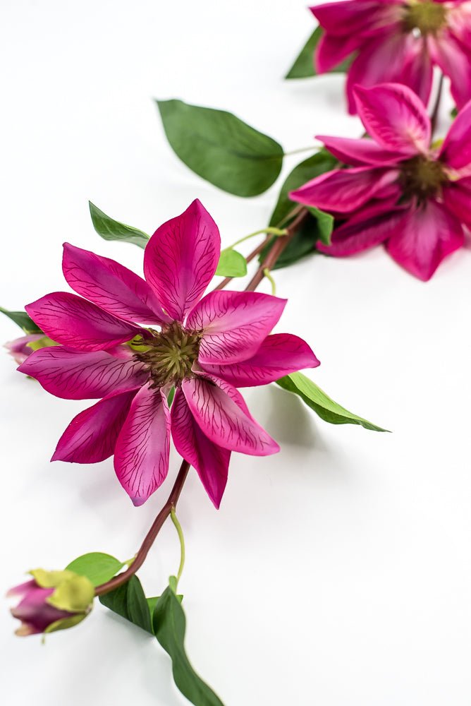 Fuchsia Natural Touch Clematis Spray - Greenery Market210210