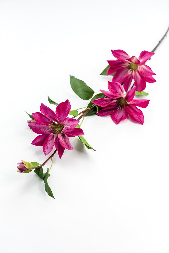 Fuchsia Natural Touch Clematis Spray - Greenery Market210210