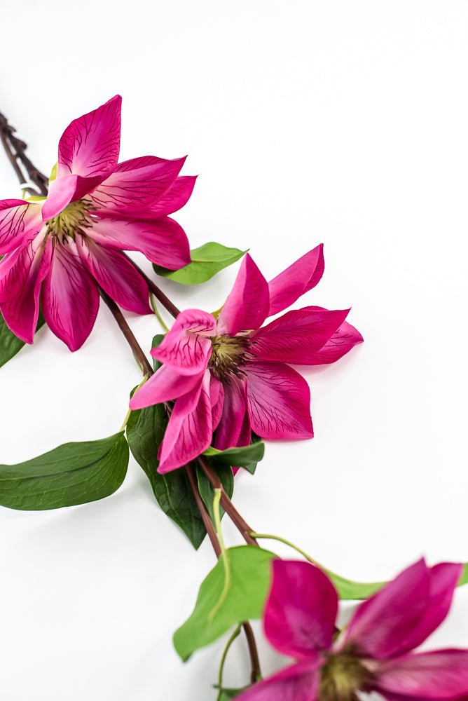 Fuchsia Natural Touch Clematis Spray - Greenery Market210210