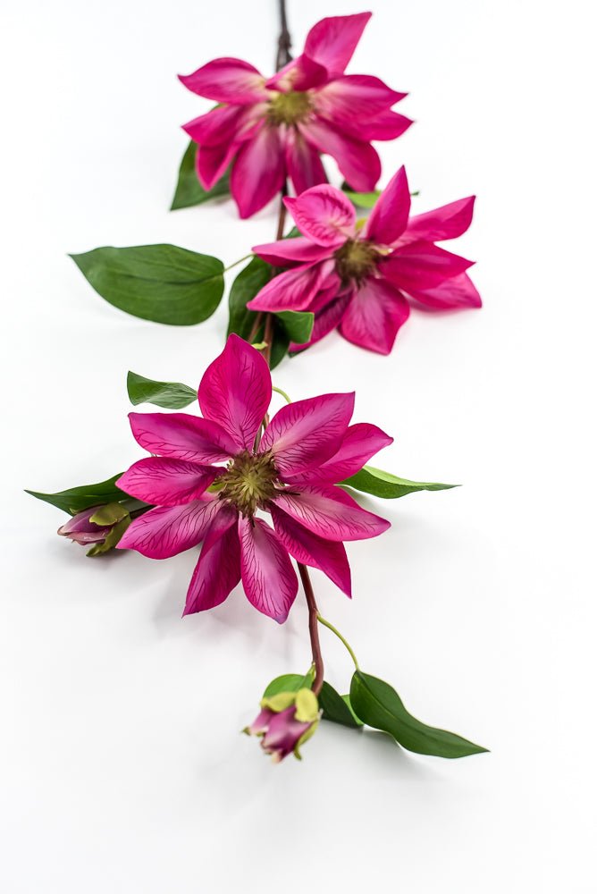 Fuchsia Natural Touch Clematis Spray - Greenery Market210210