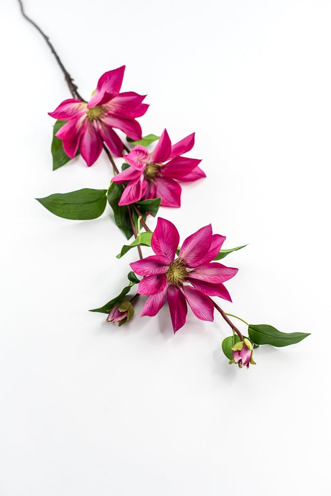 Fuchsia Natural Touch Clematis Spray - Greenery Market210210