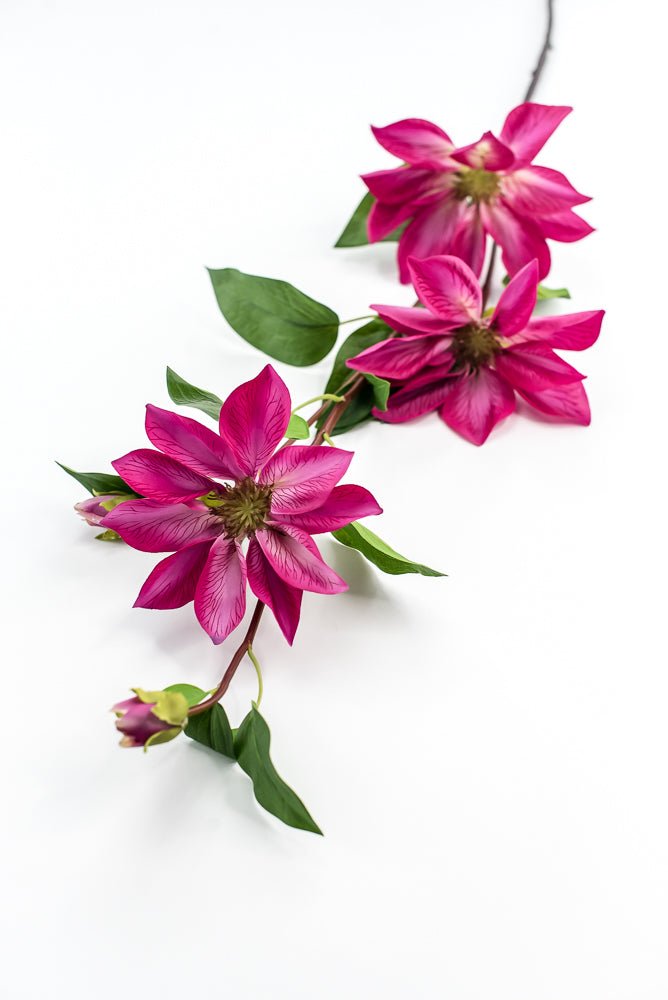 Fuchsia Natural Touch Clematis Spray - Greenery Market210210