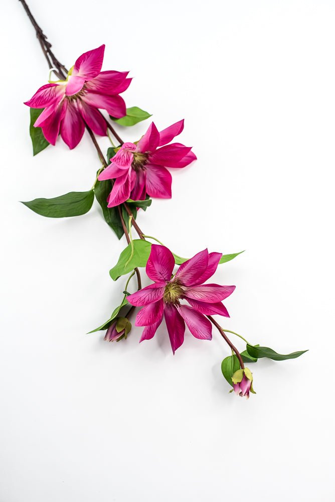 Fuchsia Natural Touch Clematis Spray - Greenery Market210210