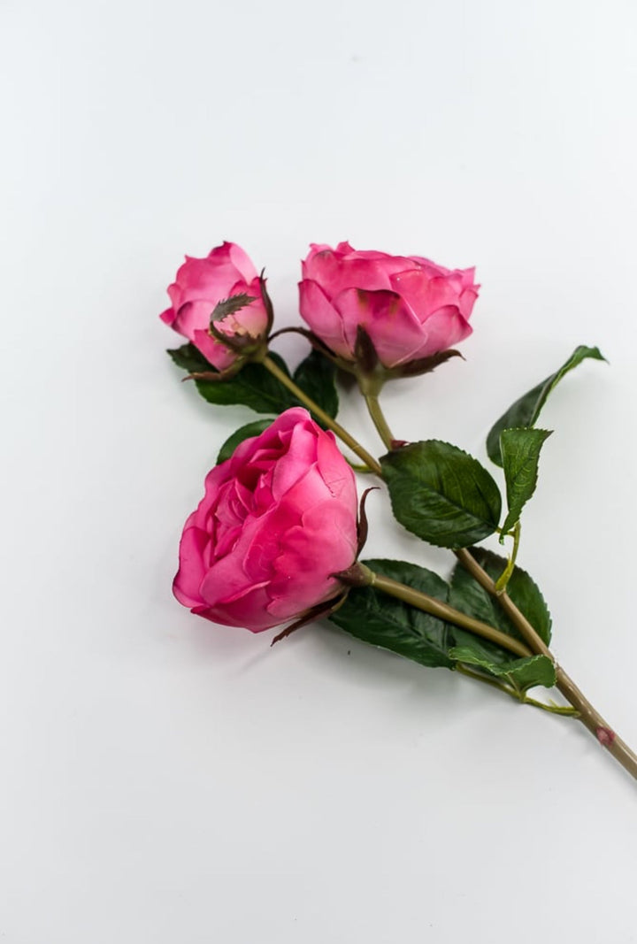 Fuchsia pink, real touch spray rose - Greenery Market6161 - FU