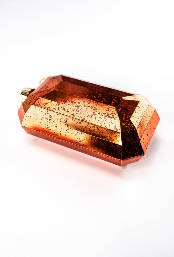Gems ornament - antique mercury look - copper - Greenery MarketXJ551548