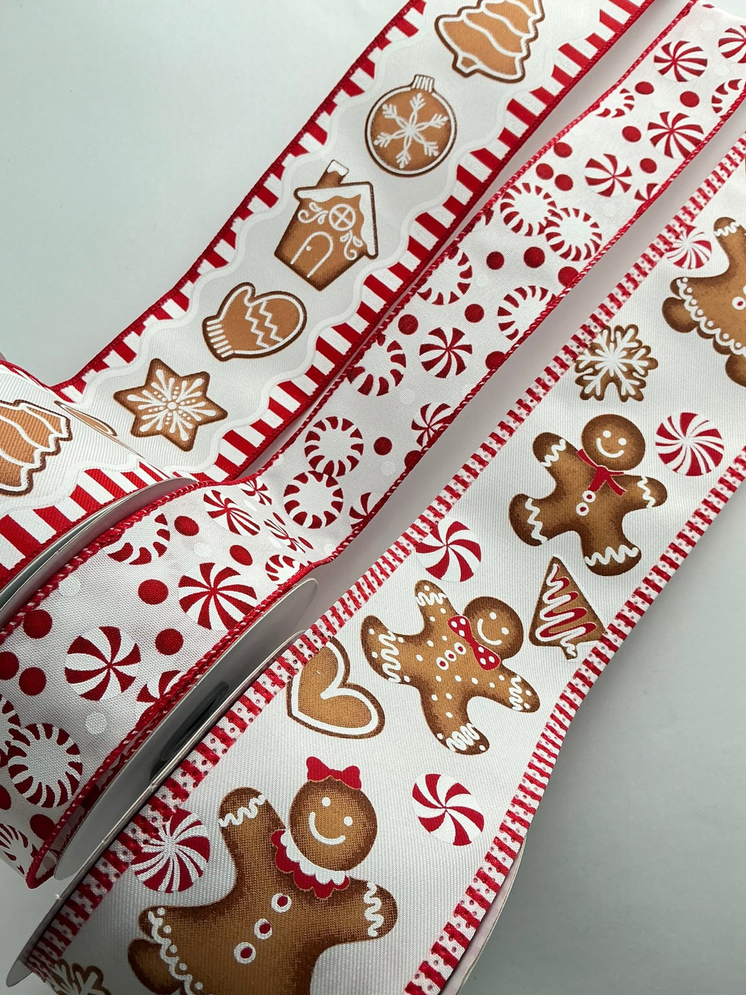 Gingerbread bow bundle x 3 wired ribbons - Greenery MarketRibbons & TrimGingpepx3