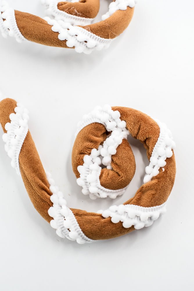 Gingerbread Pompom Stripe Spiral Curly Spray - Greenery Market86453BN