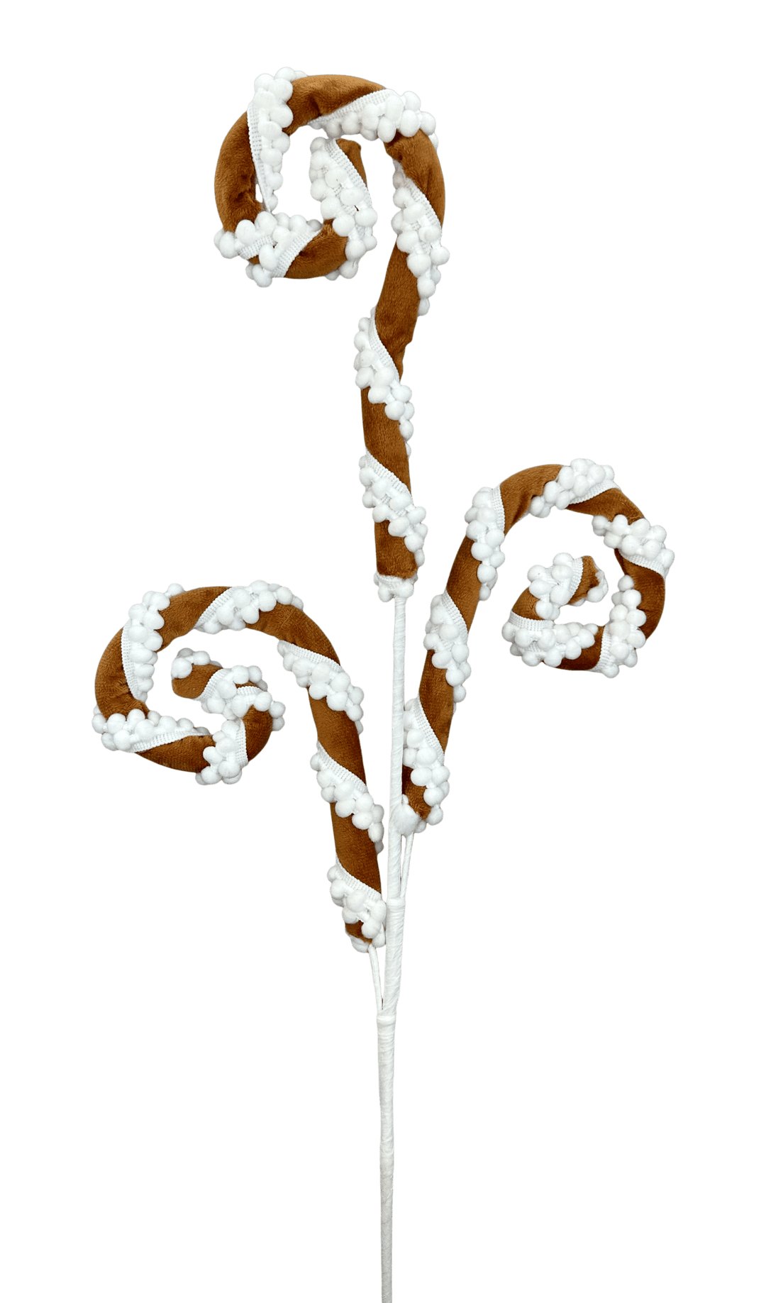 Gingerbread Stripe Spiral Curly Spray - Greenery Market86453BN