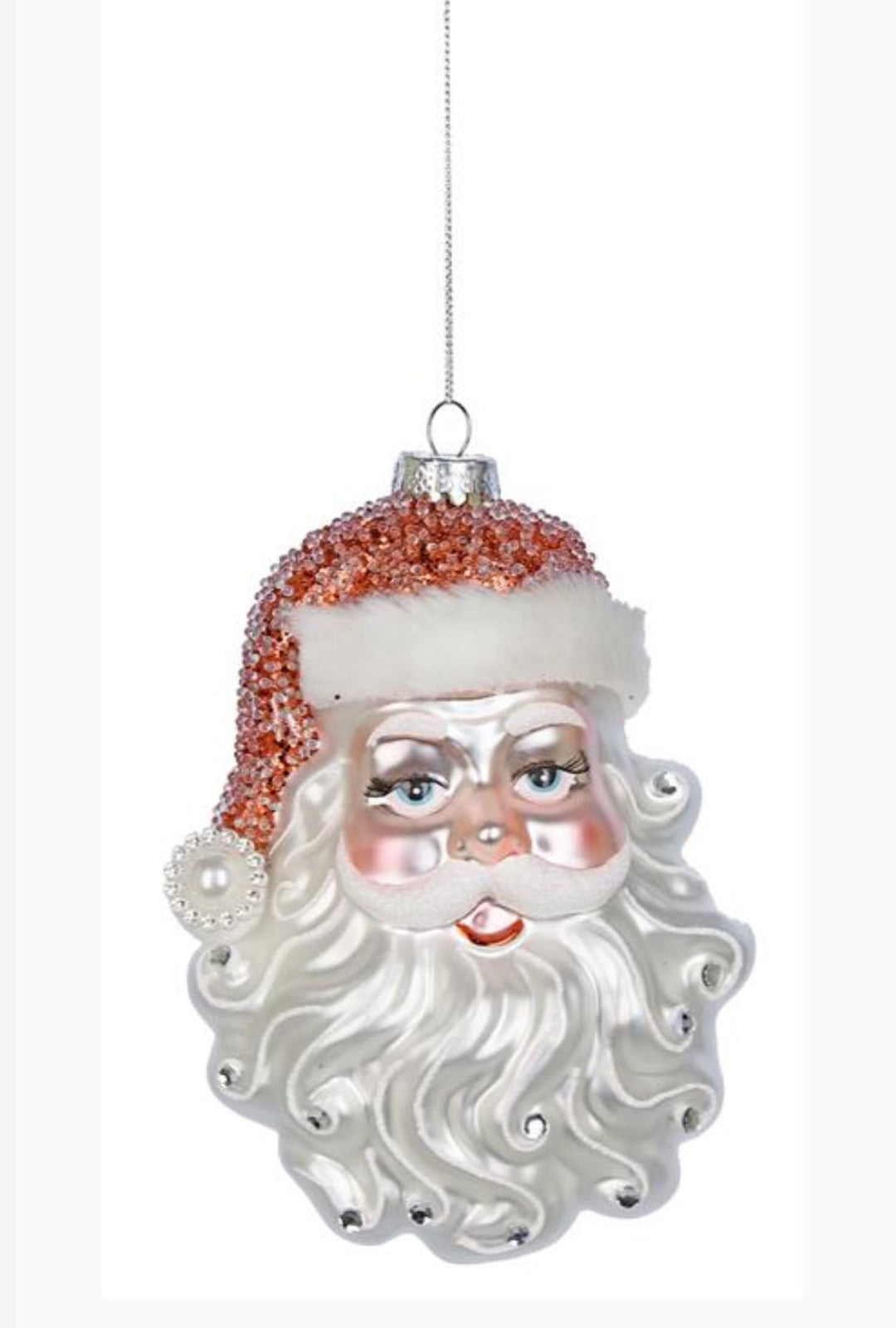 Glass Santa head Christmas ornament - Greenery MarketSeasonal & Holiday DecorationsXT1592