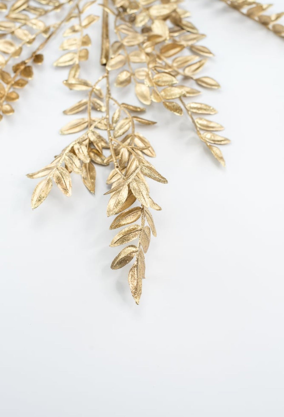 Glitter leaves Spray - Greenery MarketWreath attachments86009GD