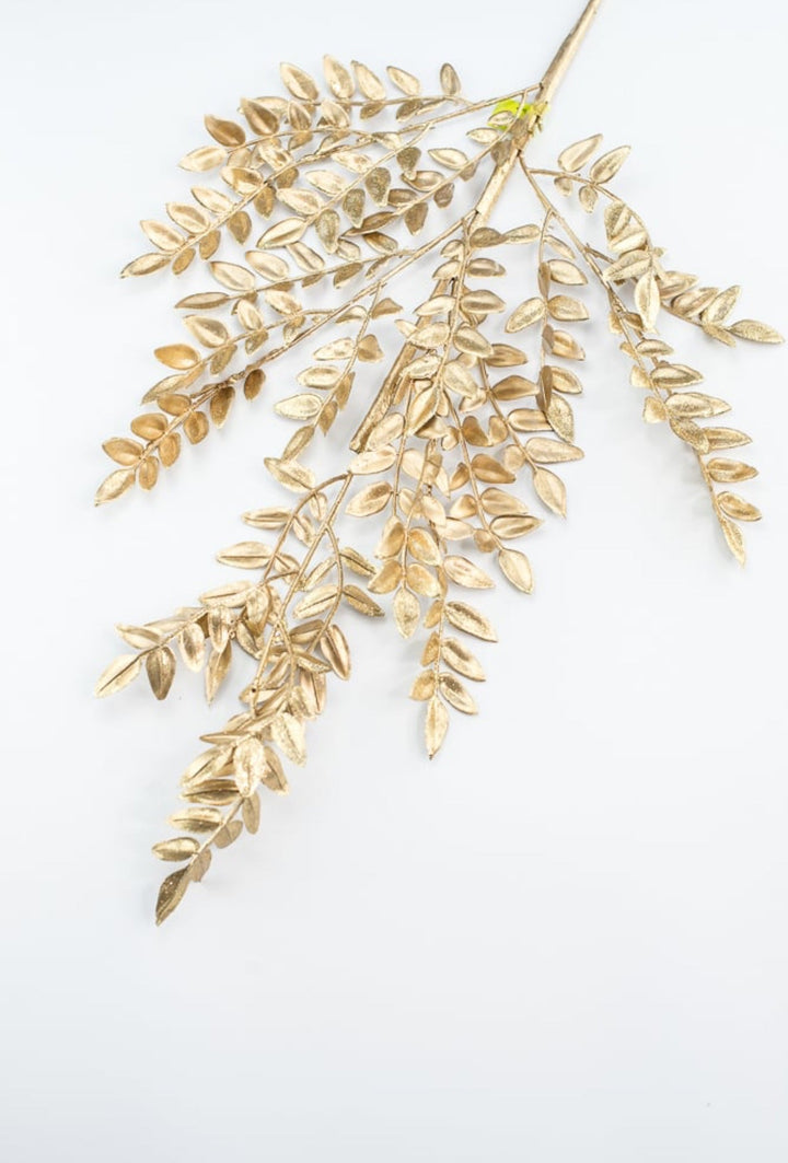 Glitter leaves Spray - Greenery MarketWreath attachments86009GD
