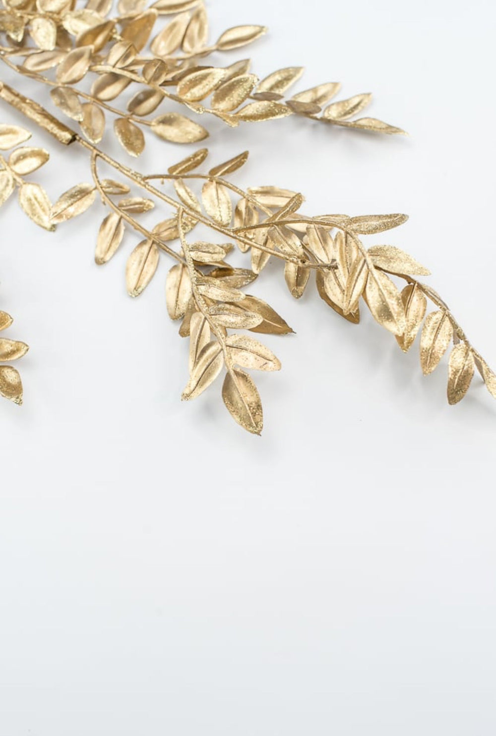 Glitter leaves Spray - Greenery MarketWreath attachments86009GD
