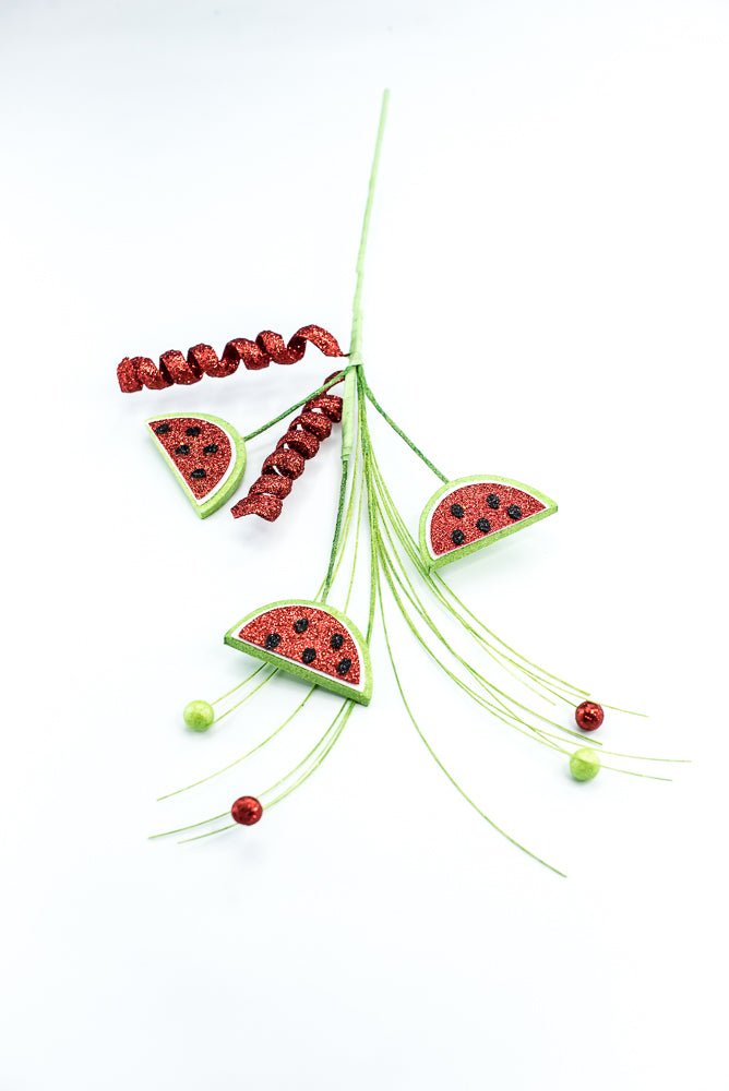 Glittered Watermelon Spray - Greenery MarketPicks62358rdgn