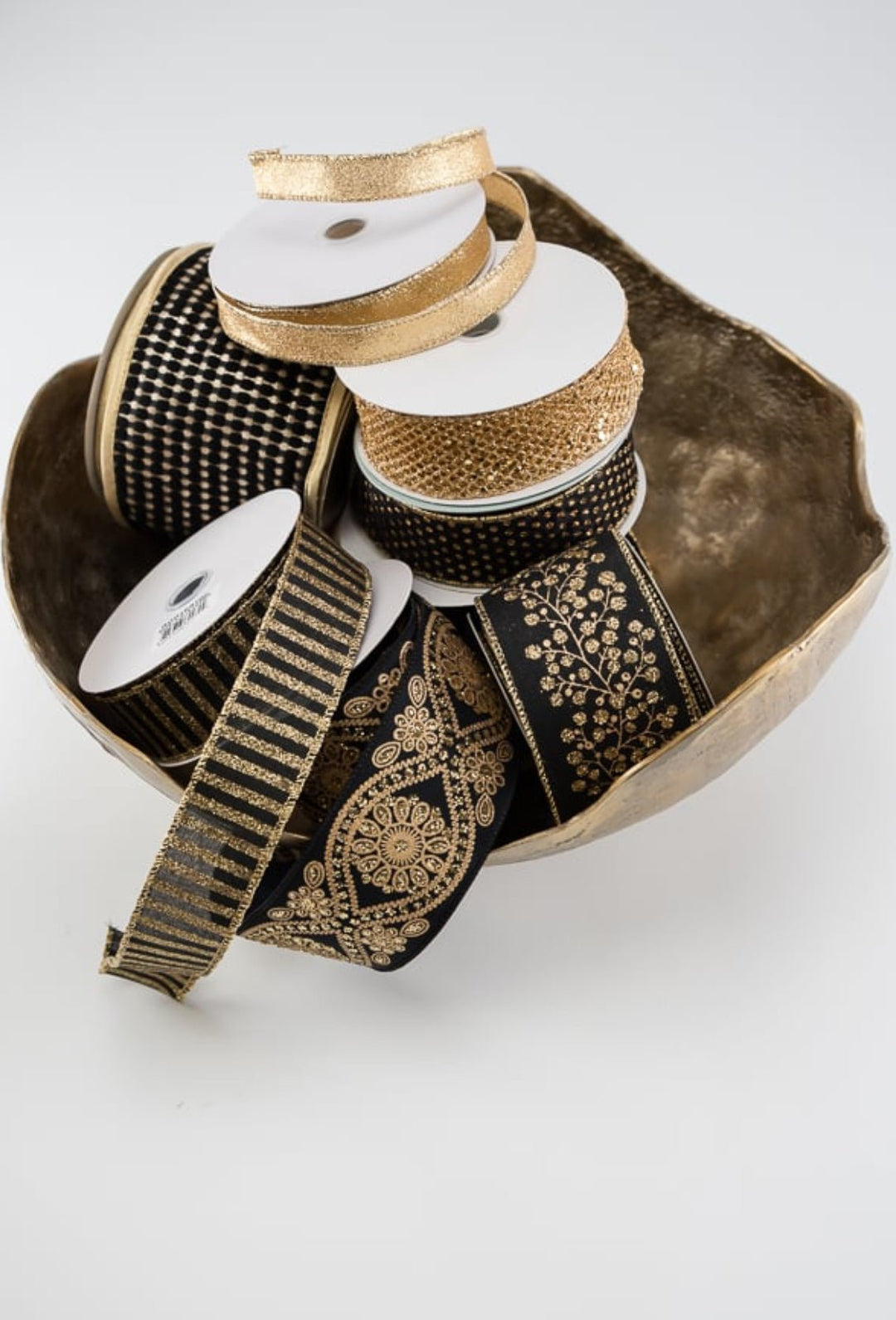 gold glitter net wired ribbon, 1.5" - Greenery MarketRibbons & Trim71123 - 09 - 15