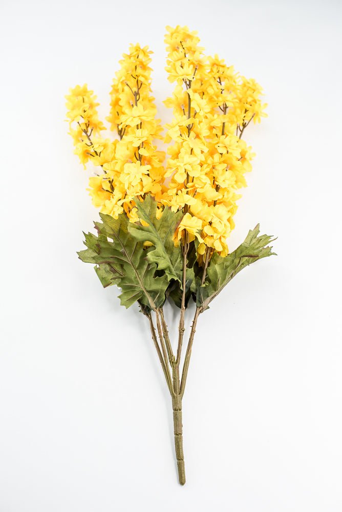 Golden Yellow delphiniums artificial flower bush - Greenery MarketArtificial Flora85332 - GOLD