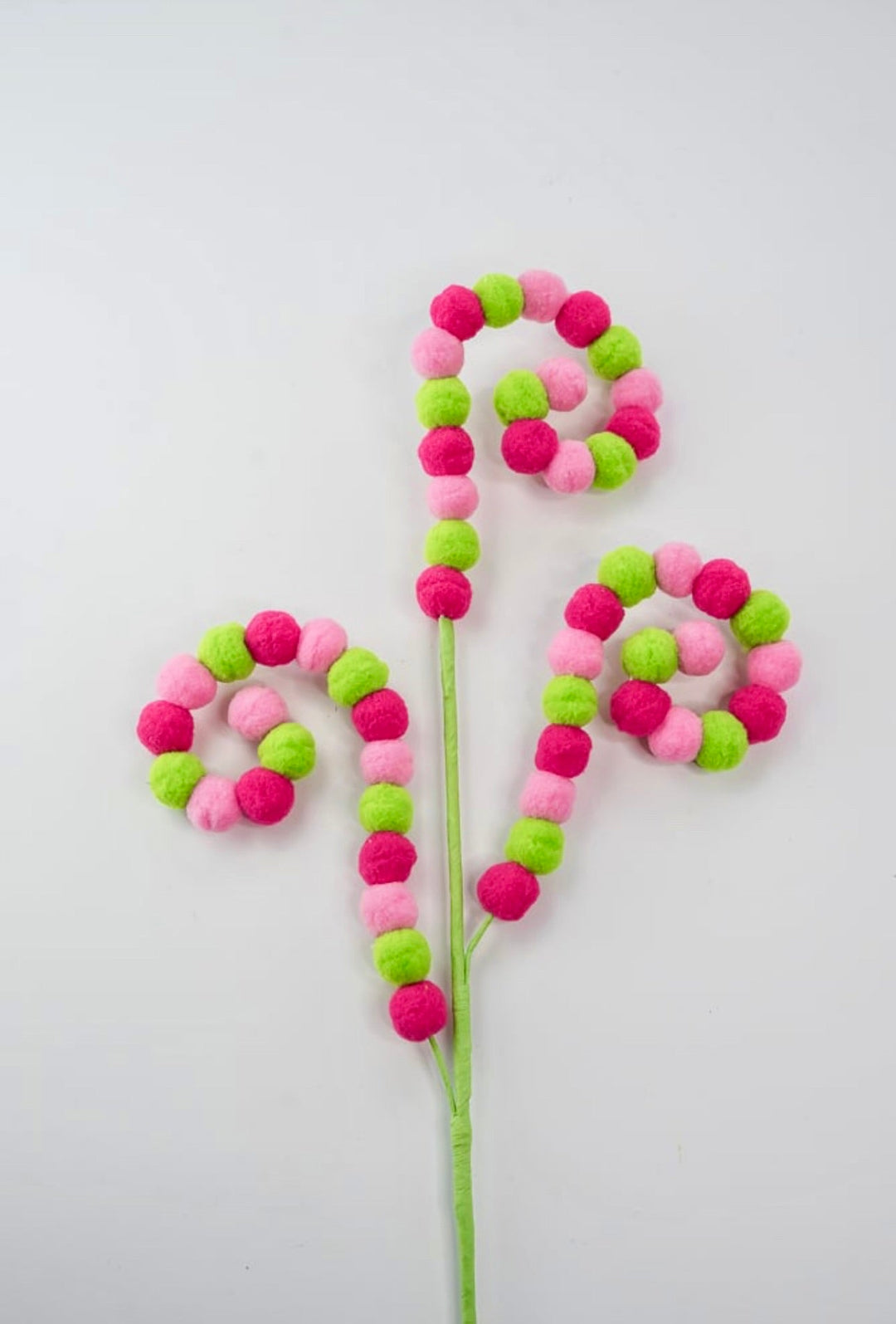 Green and pink brights curly ball spray - Greenery MarketPicksGM2121PKGN