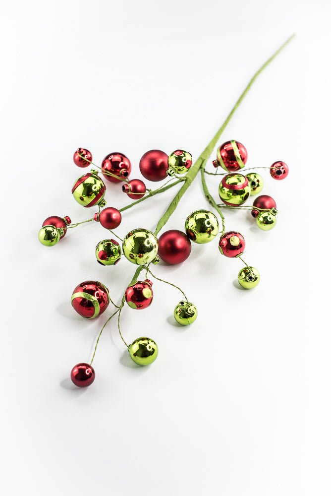 Green and Red Mixed Matte Shiny Ball - Greenery Market40081-GNRD