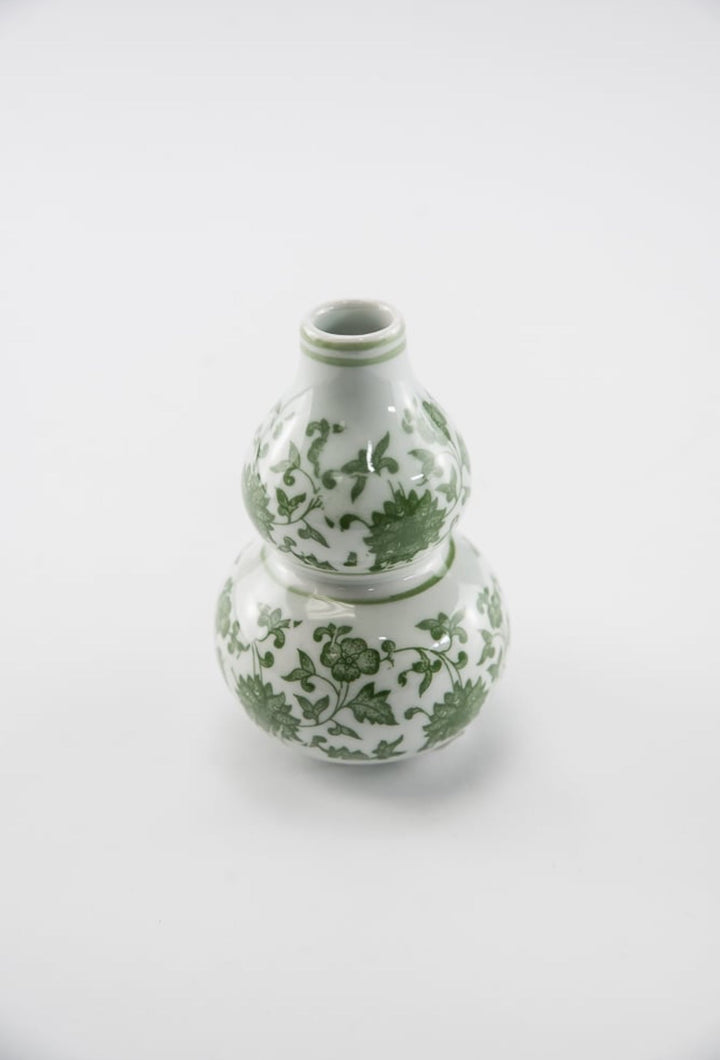 Green Chinoiserie Bud Vase - Greenery MarketgreeneryACR060 - GR/WH