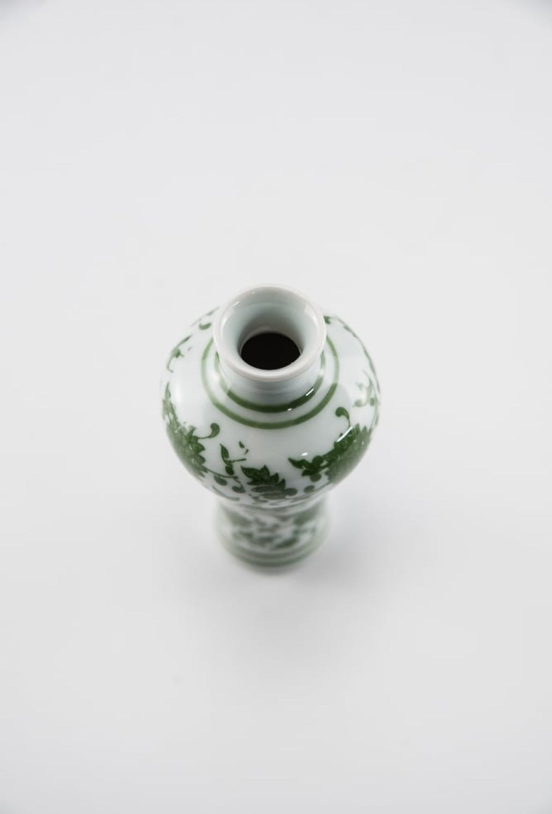 Green Chinoiserie Bud Vase - Greenery MarketgreeneryACR061 - GR/WH
