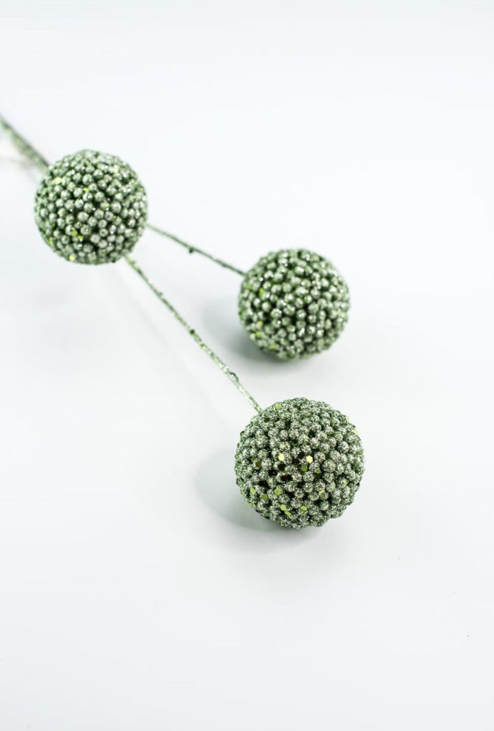 Green glitter ball spray - Greenery MarketGF2734GR