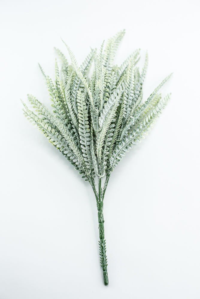 Green Iced Bead Grass Leaves Bush - Greenery Market86615ICE