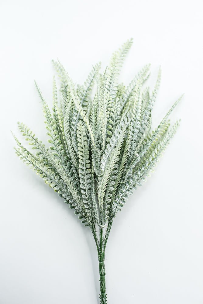 Green Iced Bead Grass Leaves Bush - Greenery Market86615ICE