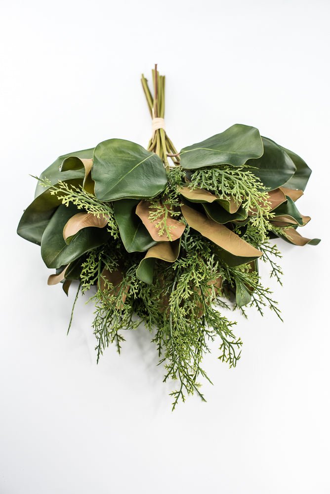 Green Magnolia Leaf & Cedar Bundle - 18" - Greenery MarketPM3581G