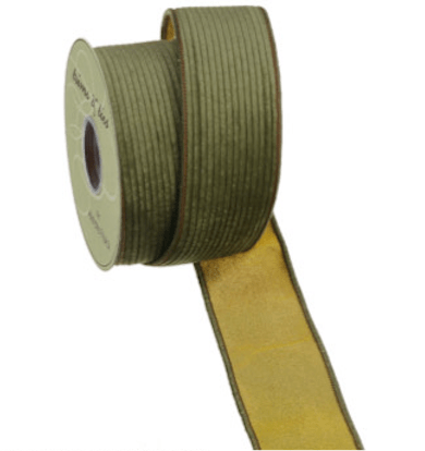 Green Ribbed Wired Ribbon - 2.5" - Greenery MarketRW6321-GR