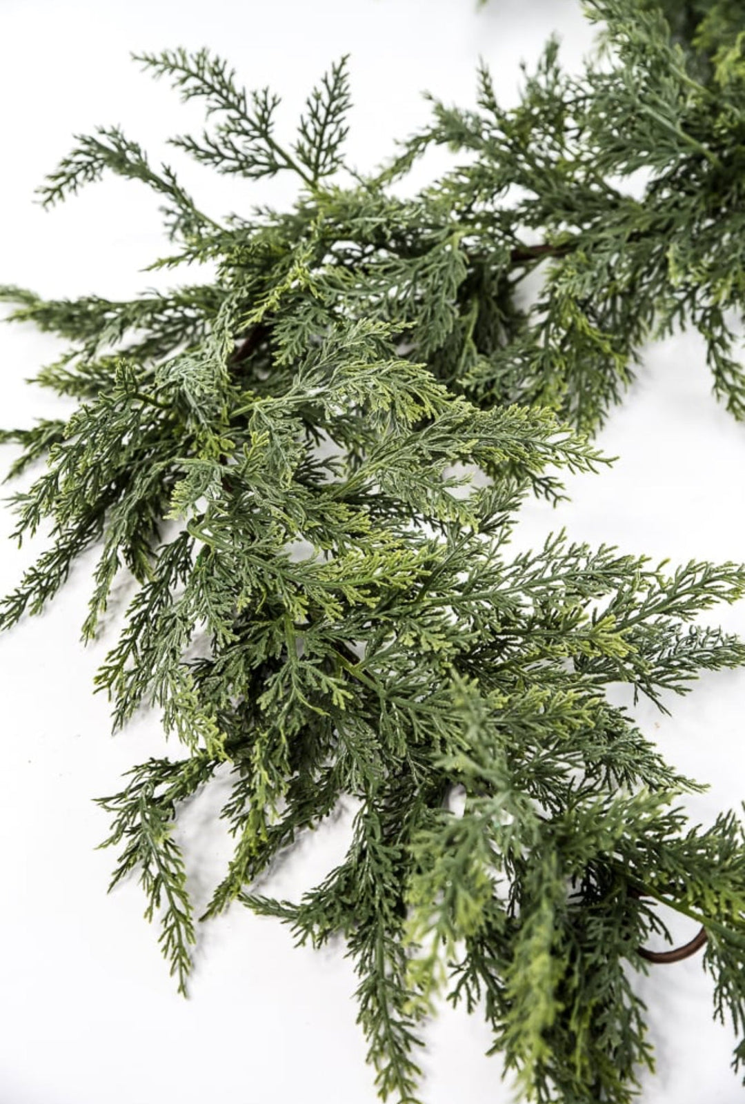 Green soft touch cedar garland 6’ - Greenery MarketX1937/6