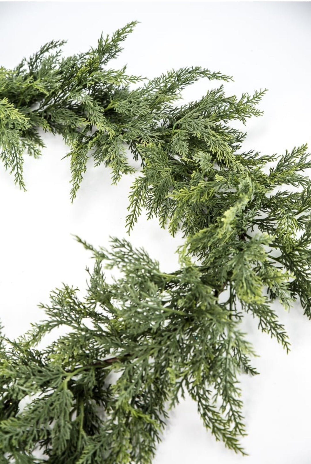 Green soft touch cedar garland 6’ - Greenery MarketX1937/6