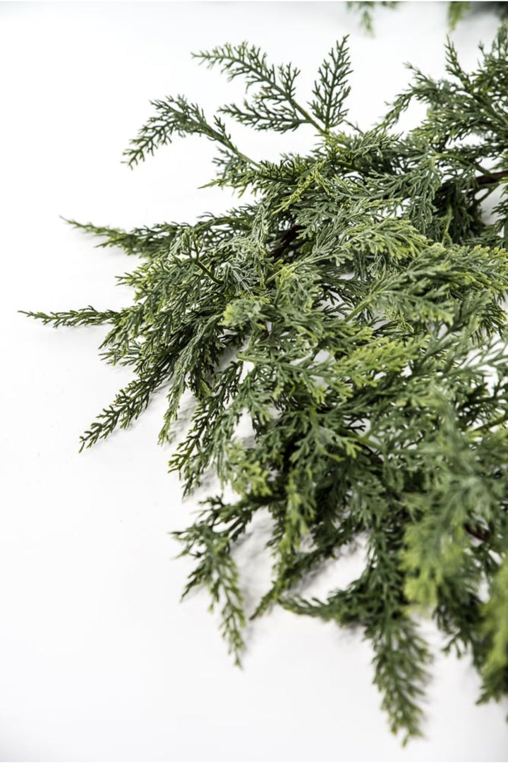 Green soft touch cedar garland 6’ - Greenery MarketX1937/6