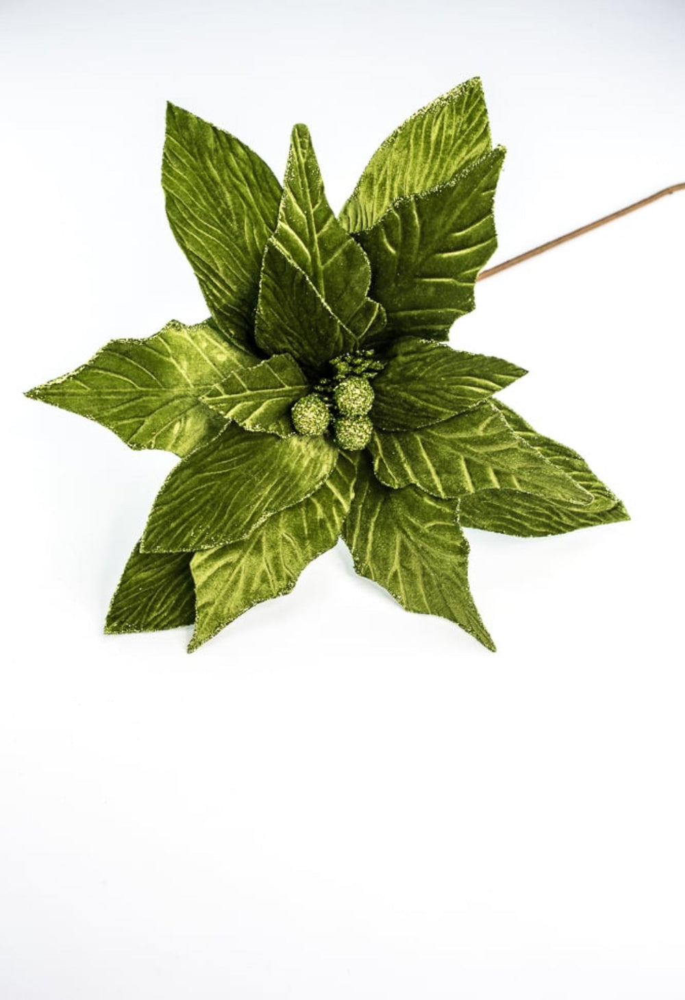 Green, statement size, velvet poinsettia - large - Greenery MarketXS3824A1