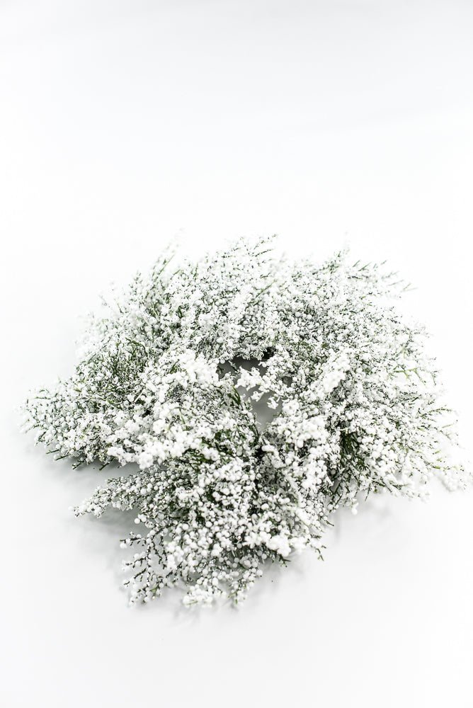 Green & White Bubble & Glitter Cedar Candle Ring, Mini Wreath - Greenery MarketXS679/3GW