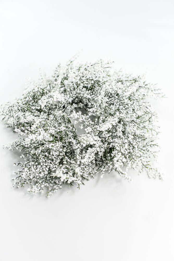 Green & White Bubble & Glitter Cedar Candle Ring, Mini Wreath - Greenery MarketXS679/3GW