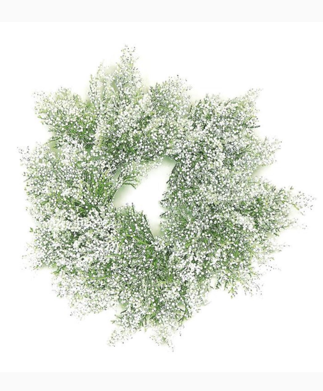 Green & White Bubble & Glitter Cedar Candle Ring - Greenery MarketXS679/3GW