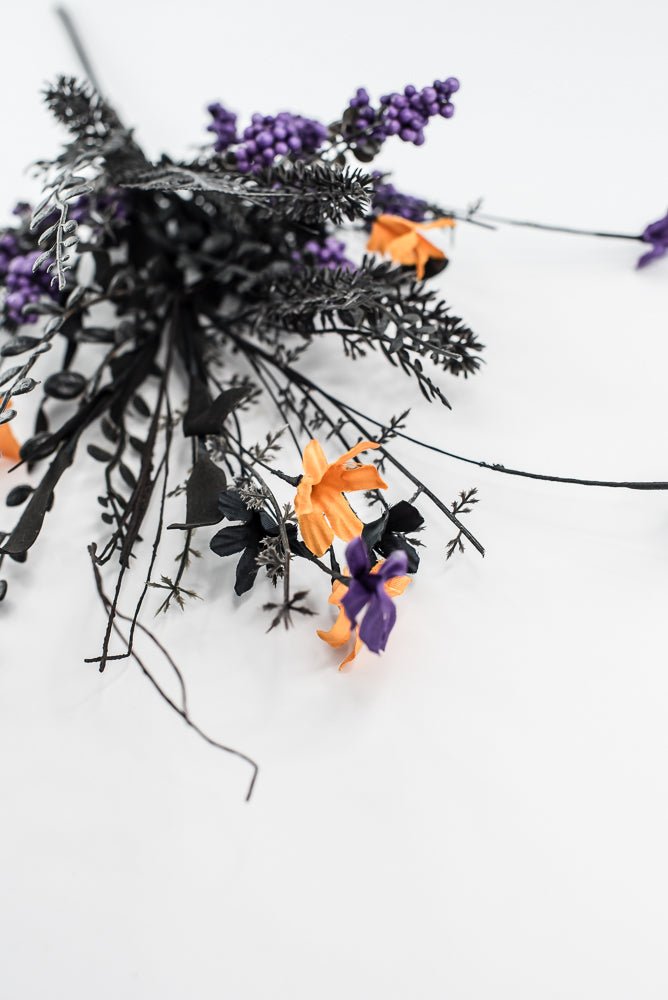Halloween Fern and berry spray - black and purple - Greenery MarketArtificial Flora63526 - PU
