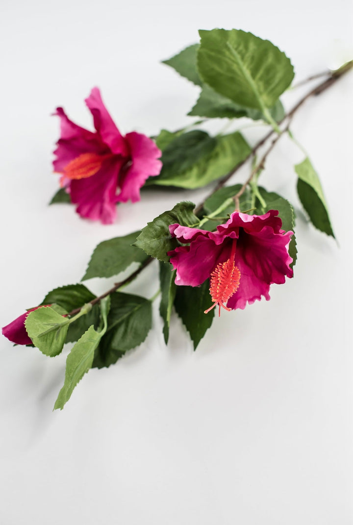 Hibiscus flower spray - bright pink - Greenery Marketartificial flowersMTF24136 FUSH